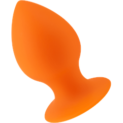 Analdildo aus Silikon, 8 cm, neon-orange