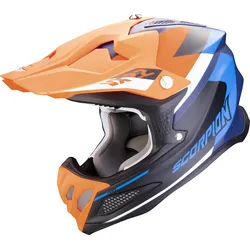 Scorpion VX-22 Air Beta Motocross Helm, blau-orange, Größe L für Männer