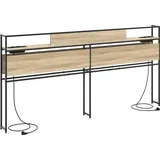 vidaXL Stauraum-Kopfteil mit Regal Sonoma Eiche 200 cm Holzwerkstoff