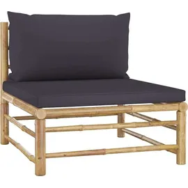 vidaXL Garten-Lounge-Set 4-tlg. grau Bambus