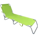 3-Bein Sonnenliege Gartenliege Relaxliege Limegrün Campingliege 186x55x24cm