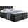 altdecor Boxspringbett BRUGO KING - 160 x 200 - H3/H4 - Schwarz Hochglanz,