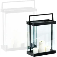 philippi Laterne LUXOR Edelstahl/Glas Schwarz