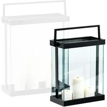 philippi Laterne LUXOR Edelstahl/Glas Schwarz