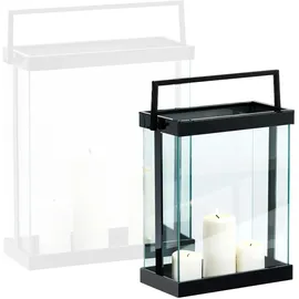 philippi Laterne LUXOR Edelstahl/Glas Schwarz