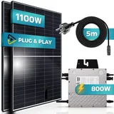 SUNNIVA SUNNIVA® Balkonkraftwerk 1100W/800W mit Beny Wechselrichter, Solaranlage