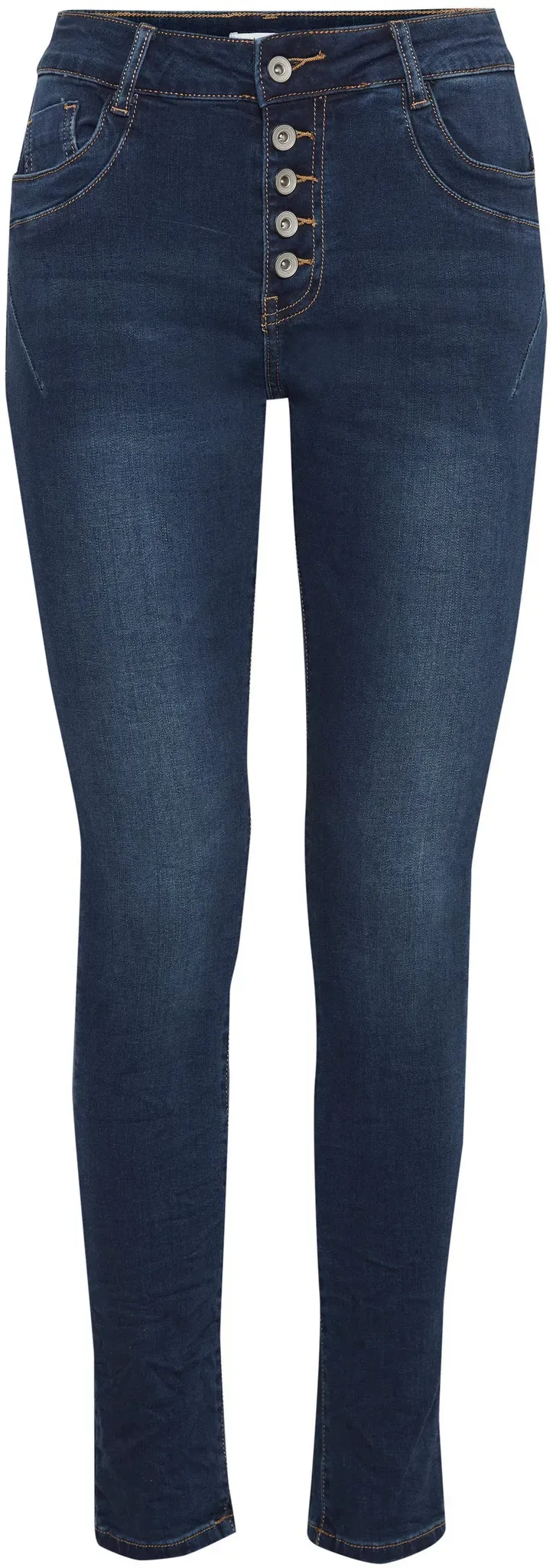 Skinny-fit-Jeans B.YOUNG "Skinny Jeans BYKaily" Gr. 42, N-Gr, blau (dunkelblau) Damen Jeans