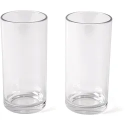 BO-CAMP 2er Set Longdrink Gläser - Polycarbonat Camping Wasser Trink Glas 300 ml