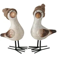 Boltze Figur Simon, 1 stück, Vogel, Braun, Beige