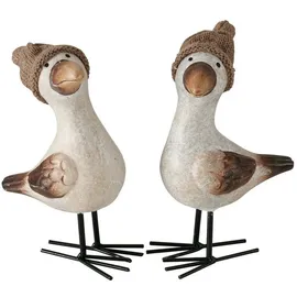 Boltze Figur Simon, 1 stück, Vogel, Braun, Beige