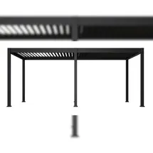 Weide E-Deluxe elektrische Pergola LED Voll Aluminium 3 x 6 M motorisiertes Lamellendach anthrazit?