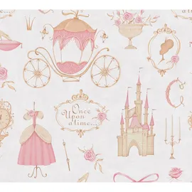 ascreation A.S. Création Vliestapete in Prinzessin-Optik - 10,05 m x 0,53 m - Beige, Creme, Rosa - Made in Germany – 771301
