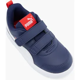 Puma Courtflex V3 V Kinder Navy/Weiß/Rot 25