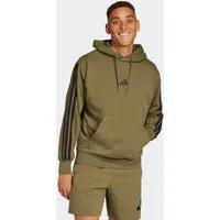 adidas Essentials 3-Streifen Kapuzensweatshirt Herren Grün S