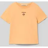 GARCIA T-Shirt mit Motiv- und Statement-Print, Apricot, 140