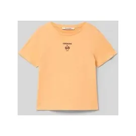 GARCIA T-Shirt mit Motiv- und Statement-Print, Apricot, 140