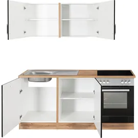 kochstation Küchenzeile KS-Tinnum 180 cm schwarz