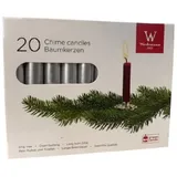 Wiedemann Kerzen Baumkerzen 20 St. Silber 96x13 mm