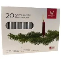 Wiedemann Kerzen Baumkerzen 20 St. Silber 96x13 mm