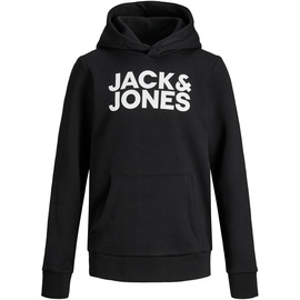JACK & JONES - Kapuzen-Sweatshirt Jjecorp Logo in black, Gr.116,