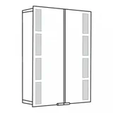 HSK ASP 500 Alu Spiegelschrank 60x75x17cm 1152060 2-türig