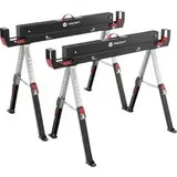 TOOLCRAFT TO-10311630 Stahl Arbeitsbock klappbar, höhenverstellbar 590 kg (B x T) 1157 mm x 687 mm 9.75 kg 2 St.