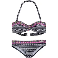 Buffalo Bandeau-Bikini schwarz/weiß 134/140