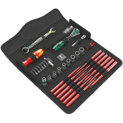 Wera Kraftform Kompakt W1 Wartung Werkzeugset 35-teilig Montageset mit Tasche