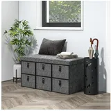 Homcom Schuhbank 76,5 x 38 x 38 cm grau / grau