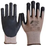 AS Arbeitsschutz Nitras STEEL Stichschutzhandschuhe, braun | schwarz 10