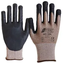 AS Arbeitsschutz Nitras STEEL Stichschutzhandschuhe, braun | schwarz 10