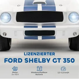 aiyaplay Kinder Elektroauto Ford Shelby GT 350 12V weiß (1-tlg)