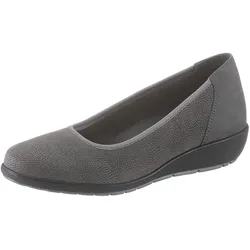 Ballerina CLASSIC, Damen, Gr. 38, grau (anthrazit), Nubukleder, feminin, Schuhe