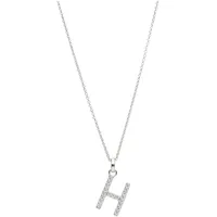 Smart Jewel Kette Buchstabe H mit Zirkonia Steine, Silber 925 Ketten Silber Damen