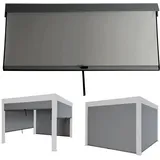 Mendler Seitenwand für Pergola HWC-L46, Pavillon Rollo Ersatzseitenwand, Stoff/Textil sturmfest 3x3m ~ anthrazit