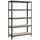 Songmics Schwerlastregal Stahl/MDF 120 x 60 x 200 cm schwarz 5 Fachböden je 175 kg