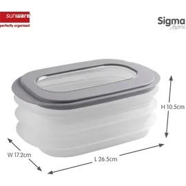sunware perfectly organised Aufbewahrungskiste E-Claire 18 x 10 cm 1-tlg. grau/transparent
