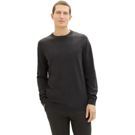 Tom Tailor Rundhals Pullover Schwarz/Grau 3XL