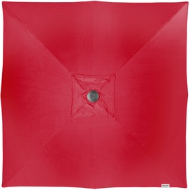 Doppler Sonnenschirm, Rot, Silber, Textil, 300x300 cm, Sonnen- / Sichtschutz, Sonnenschirme