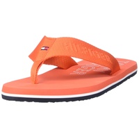 Tommy Hilfiger Herren Flip Flops Tonal Beach Sandal Badeschuhe, Orange (Deep Orange), 40 EU