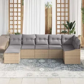vidaXL Sofa Set 7-tlg. Loungeset beige