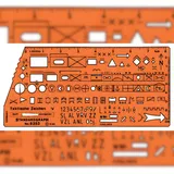 Standardgraph Zeichenschablone 1 St. orange