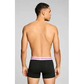 Puma MEN EVERYDAY PLACED LOGO BOXERS 2P electric orchid / schwarz L 2er Pack
