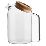 FUYTERY Transparente Glas Teekanne Hitzebeständige Große Wasserkocher Glas Kaffeemaschine Tee Set Zubehör für Büro und Home Use (1200 ML)