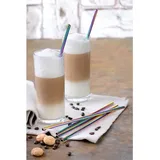 Gräwe Edelstahl Trinkhalme 12er Set Regenbogen Gerade