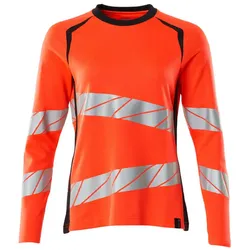 Damen Warnschutz Langarmshirt "ACCELERATE SAFE" UV-Schutz - XS - rot/schwarzblau