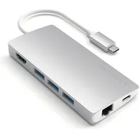 Satechi USB-C Hub Multi-Port Adapter 4K Silber