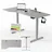 Juskys Schreibtisch 160x75cm Höhenverstellbar Weiß