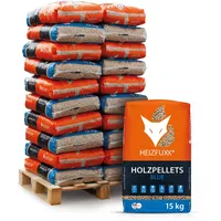 HEIZFUXX Holzpellets Blue Heizpellets Weichholz Wood Pellet Öko Energie Heizung Kessel Sackware 6mm 15kg x 20 Sack 300kg / 1 Palette Paligo