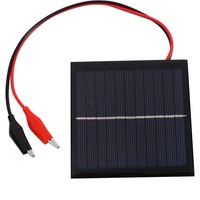 Duendhd 1 W 5,5 V Solarzelle Epoxy Polykristallin Solarpanel + zum Aufladen 3,7 V Batteriesystem, Spielzeug LED Licht Studie 95 x 95 mm